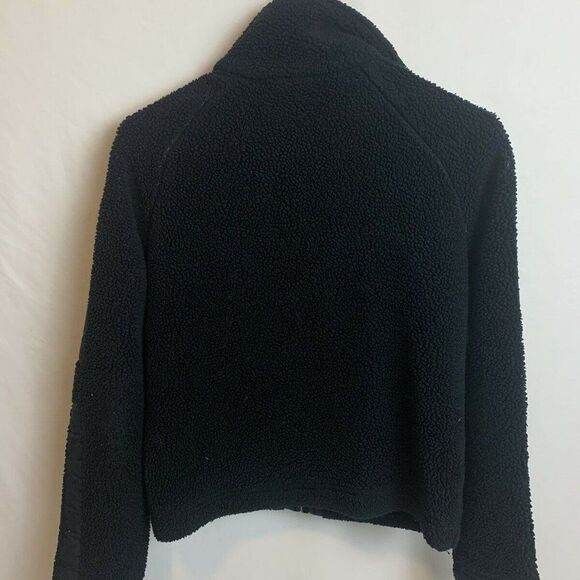 Nike Check Black Sherpa Deep Pile Jacket Size S - Picture 3 of 6